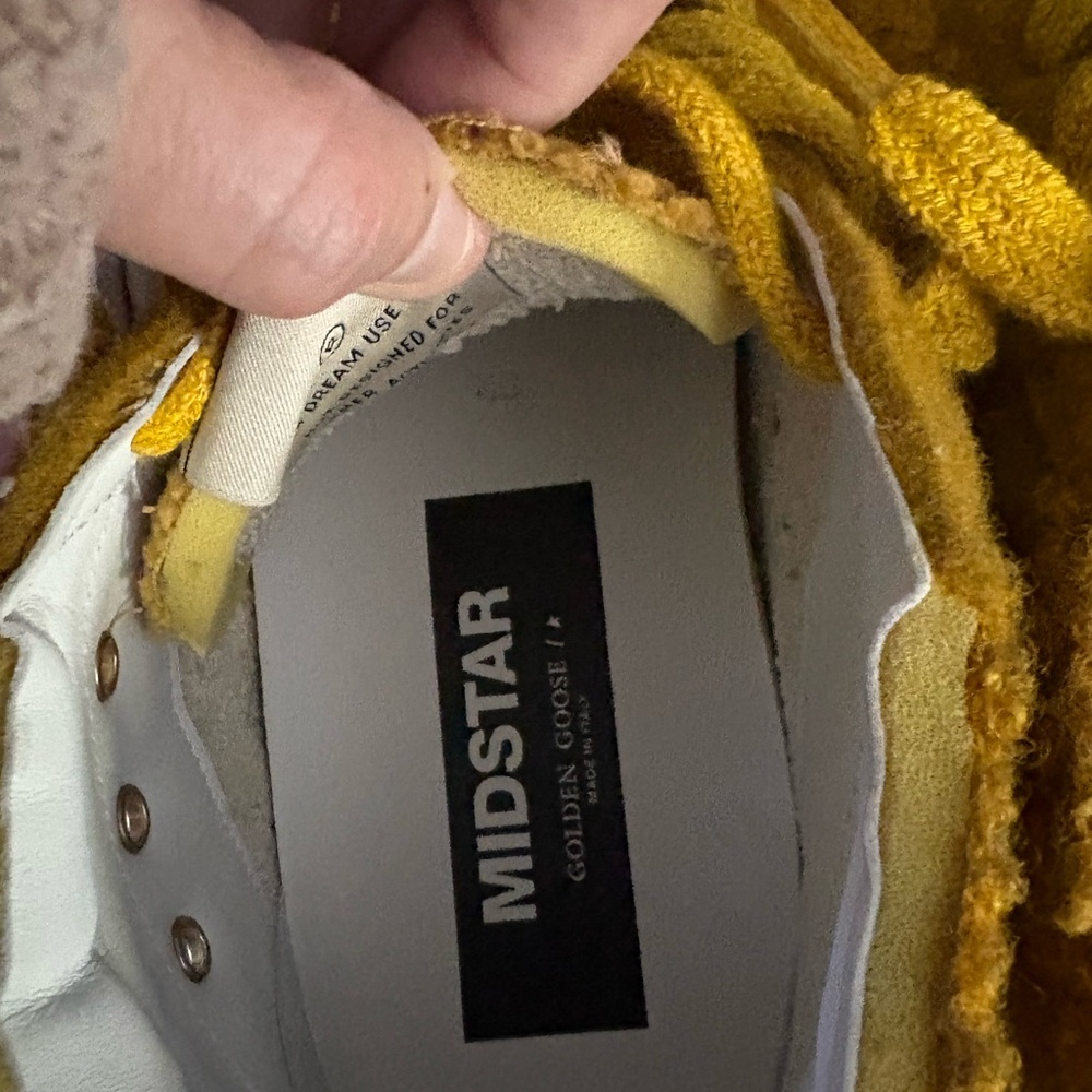 Golden Goose Men’s Yellow Midstar Sneakers - Picture 7 of 8